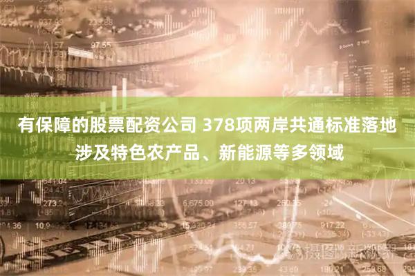 有保障的股票配资公司 378项两岸共通标准落地 涉及特色农产品、新能源等多领域
